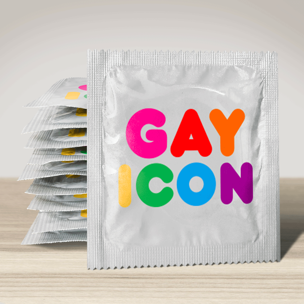 Image of funny condom "Gay Icon", 10 units