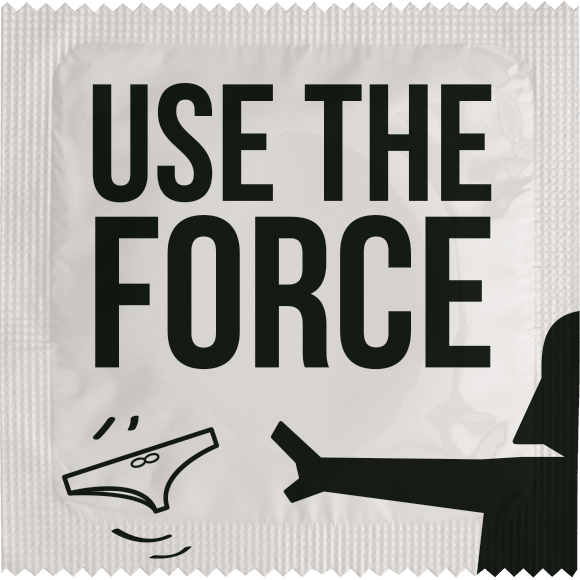 Image of funny condom "Use The Force"