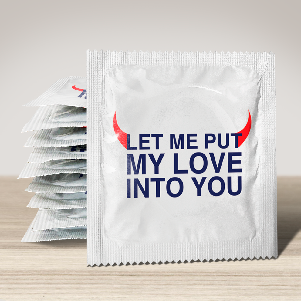 Image of funny condom "Let me put my love into you", 10 units