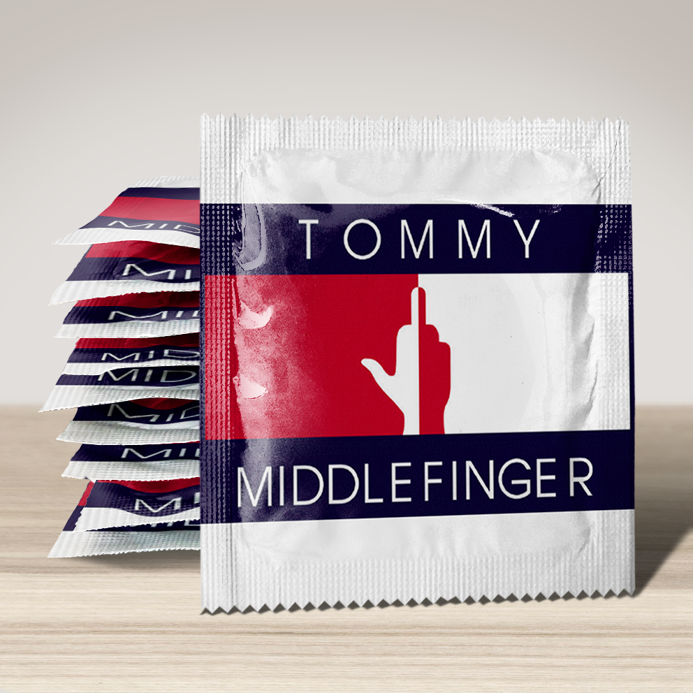 Image of funny condom "Tommy Middlefinger", 10 units