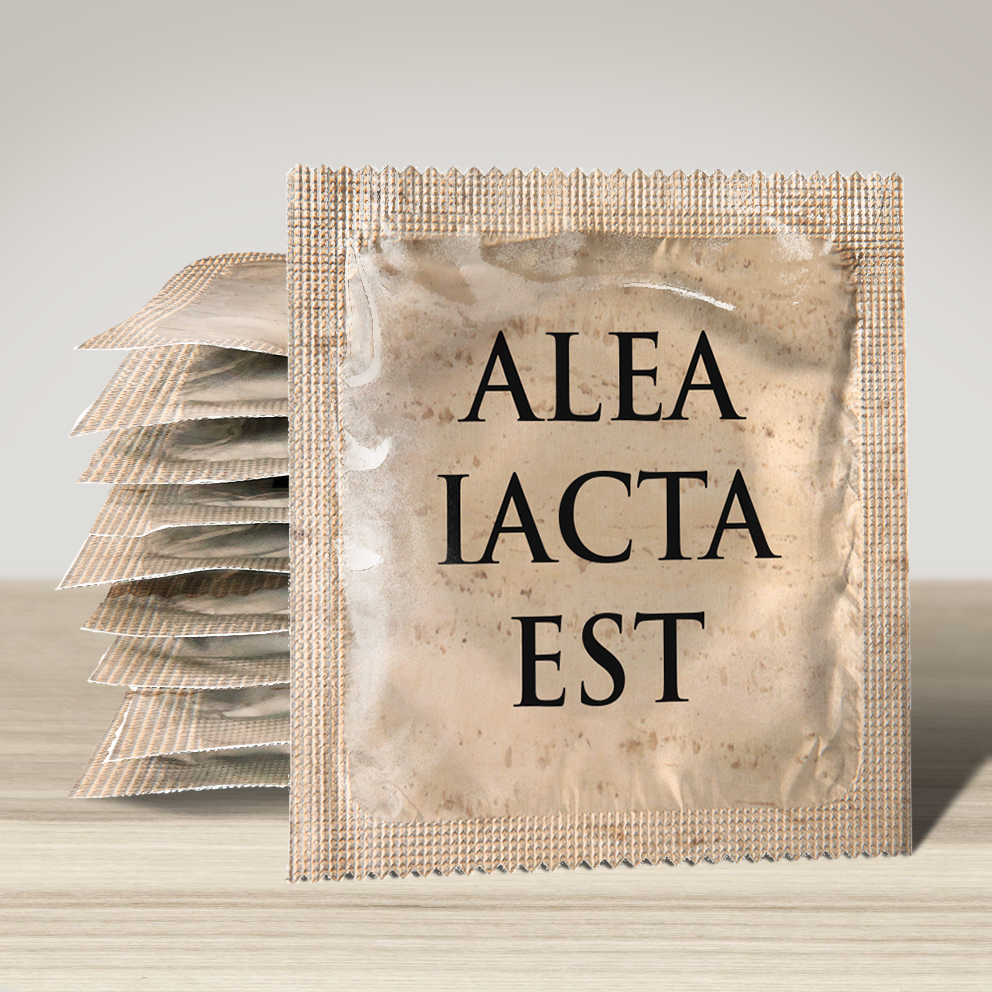 Image of funny condom "Alea Jacta Est", 10 units