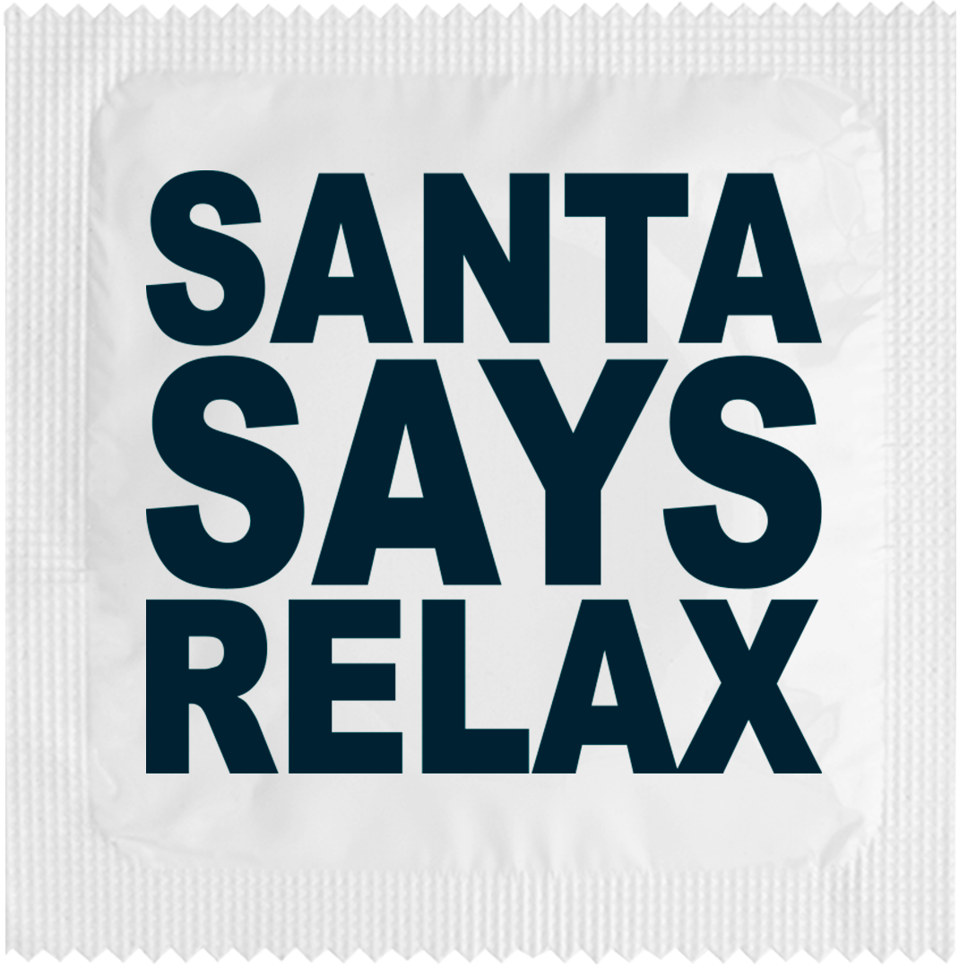 Image of funny condom "Santa says Relax"