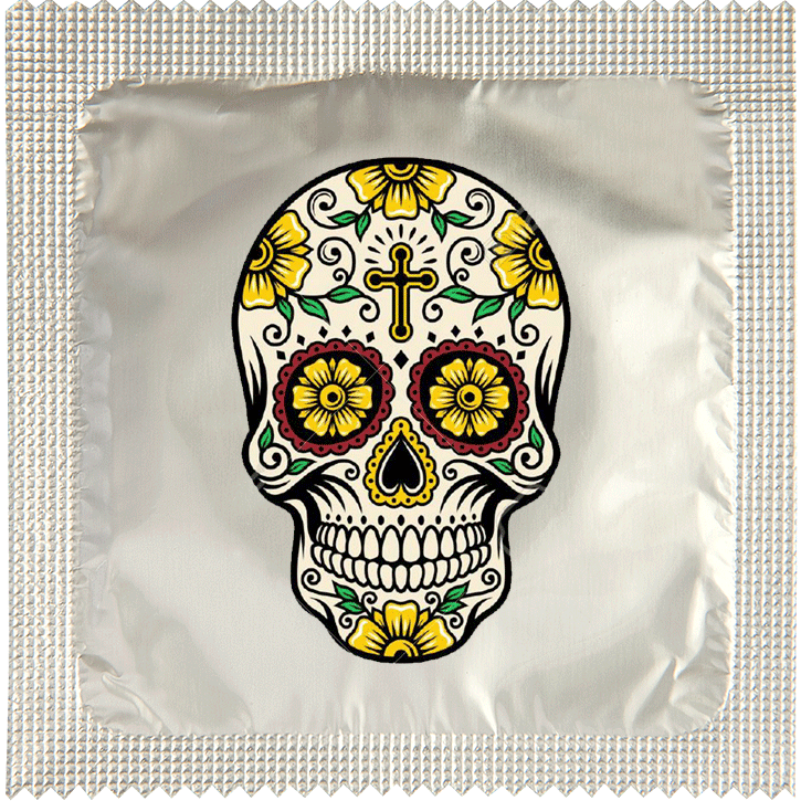 Image of funny condom "Skull 2"