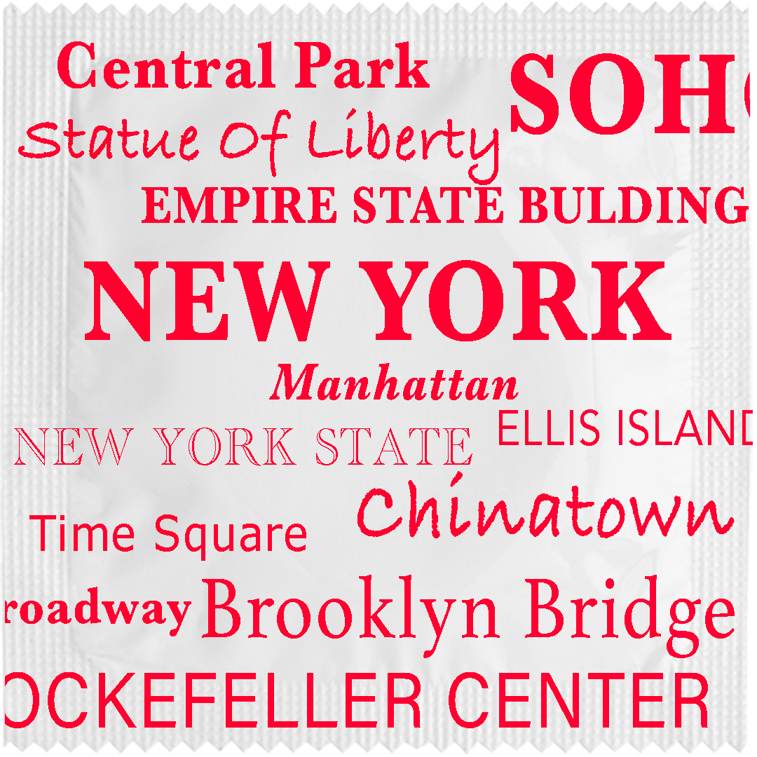 Image of funny condom "New York City"