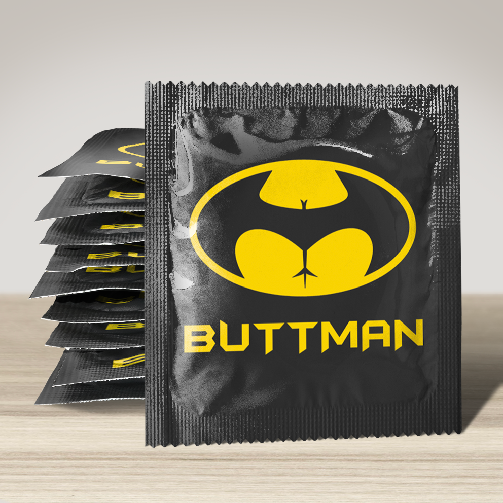 Image of funny condom "Buttman", 10 units