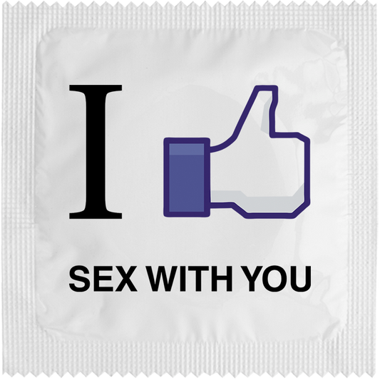 Image of funny condom "I Like Sex With You"