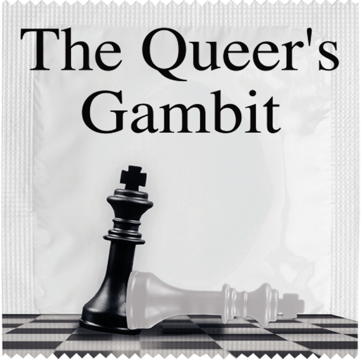 Image of funny condom "The Queer'S Gambit"