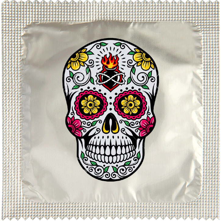 Image of funny condom "Skull 3"