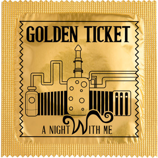 Image of funny condom "Golden Ticket"