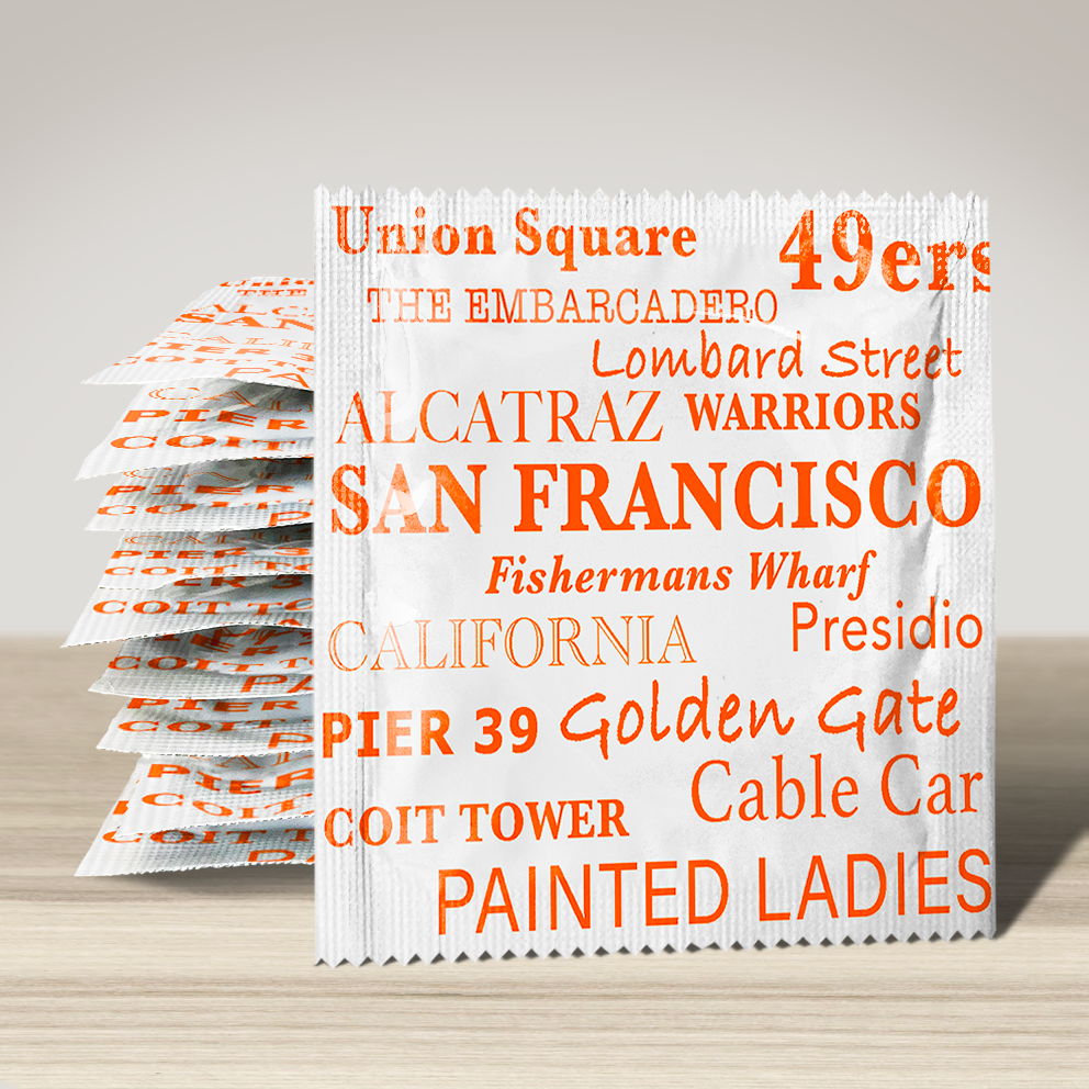 Image of funny condom "San Francisco City", 10 units