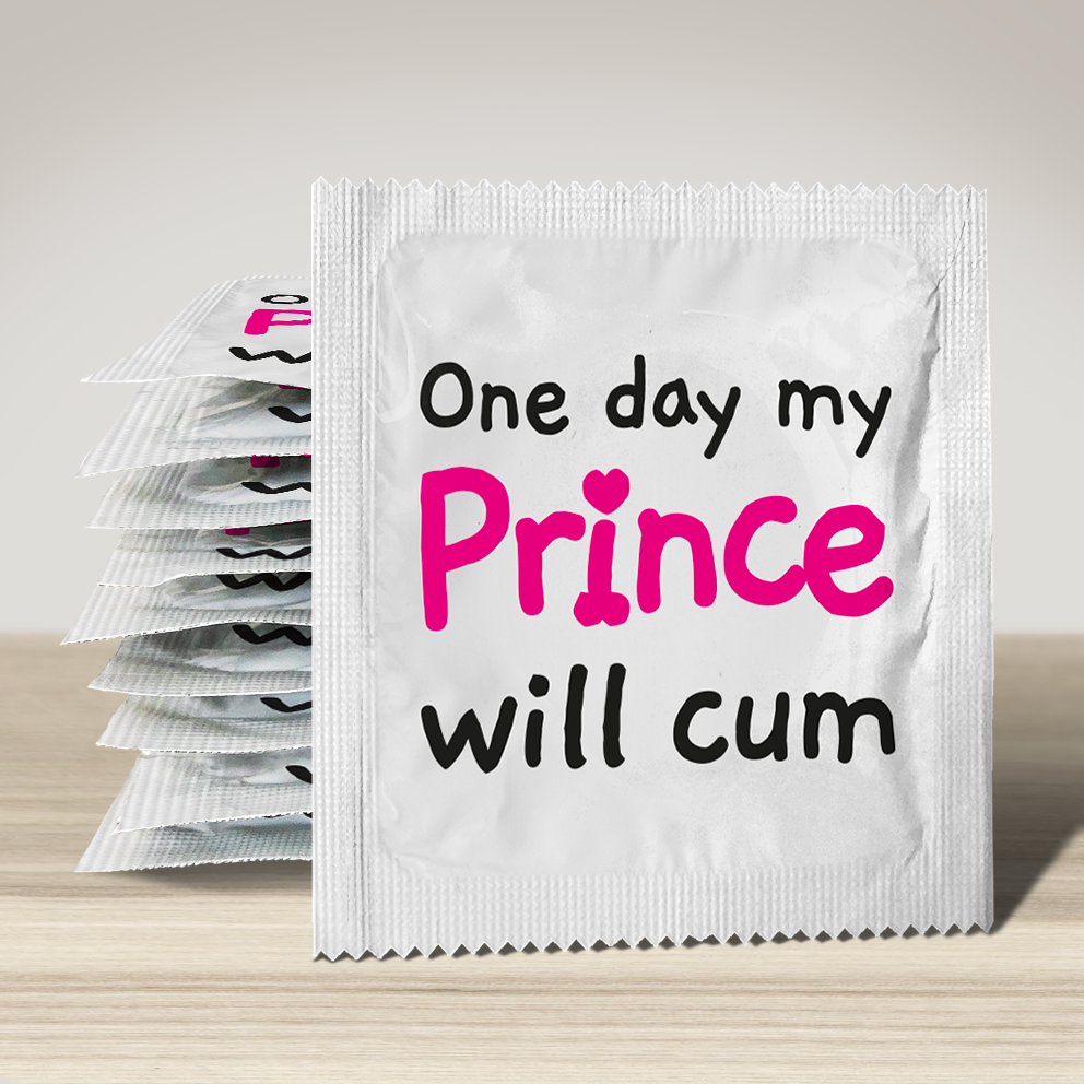 Image of funny condom "One Day My Prince Will Cum", 10 units