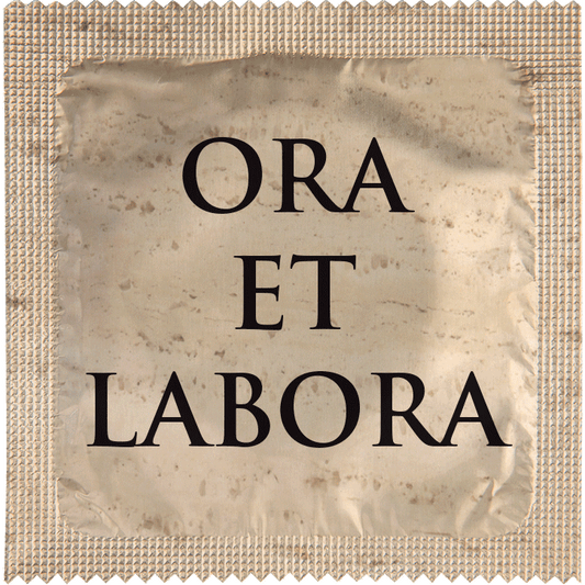 Image of funny condom "Ora Et Labora"