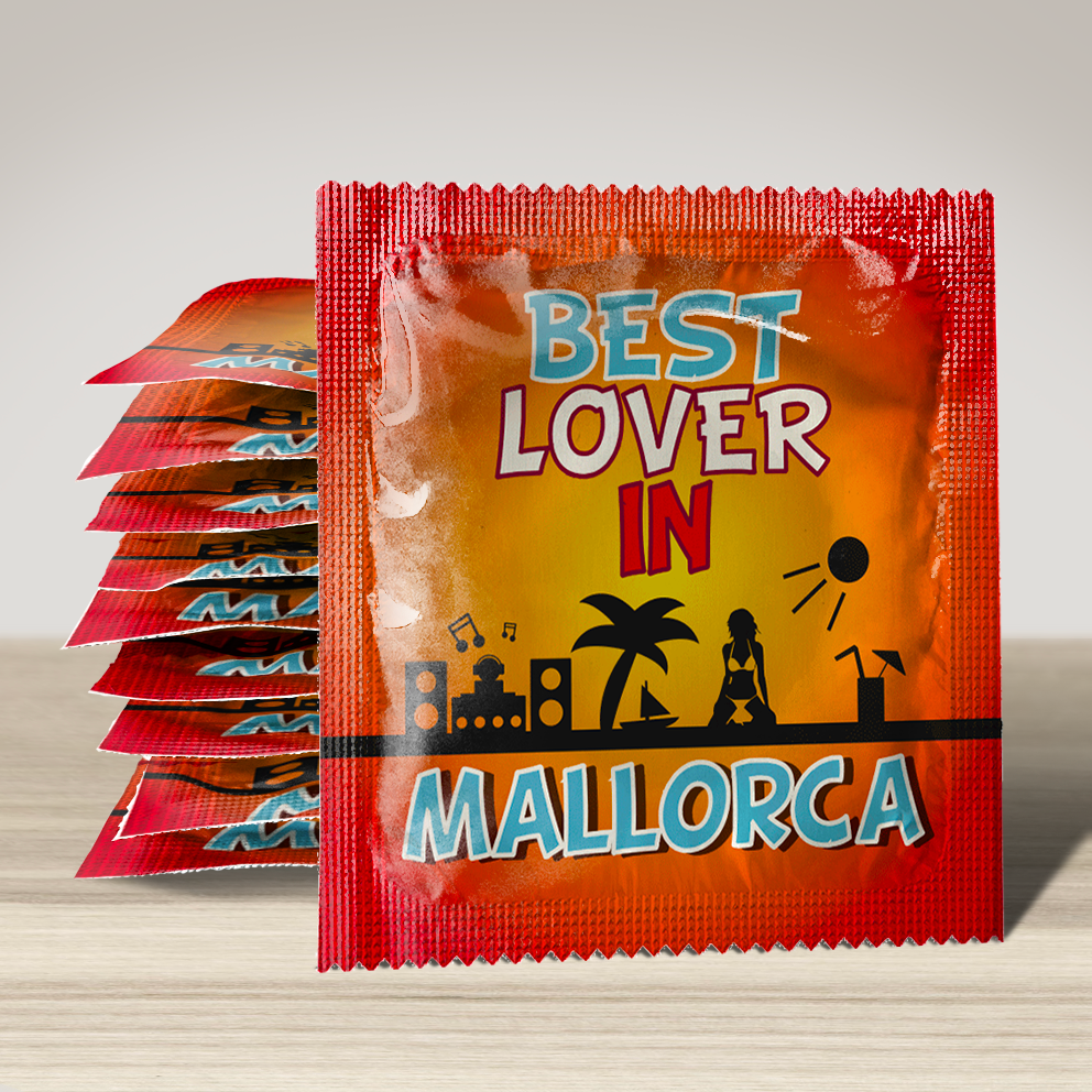 Image of funny condom "Best Lover In Mallorca", 10 units