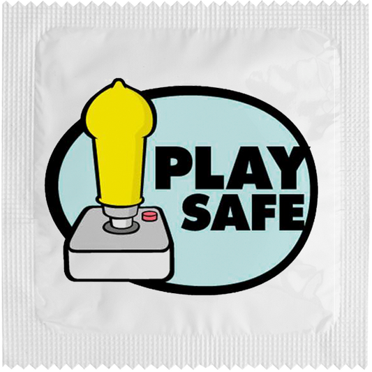 Image of funny condom "Play safe"