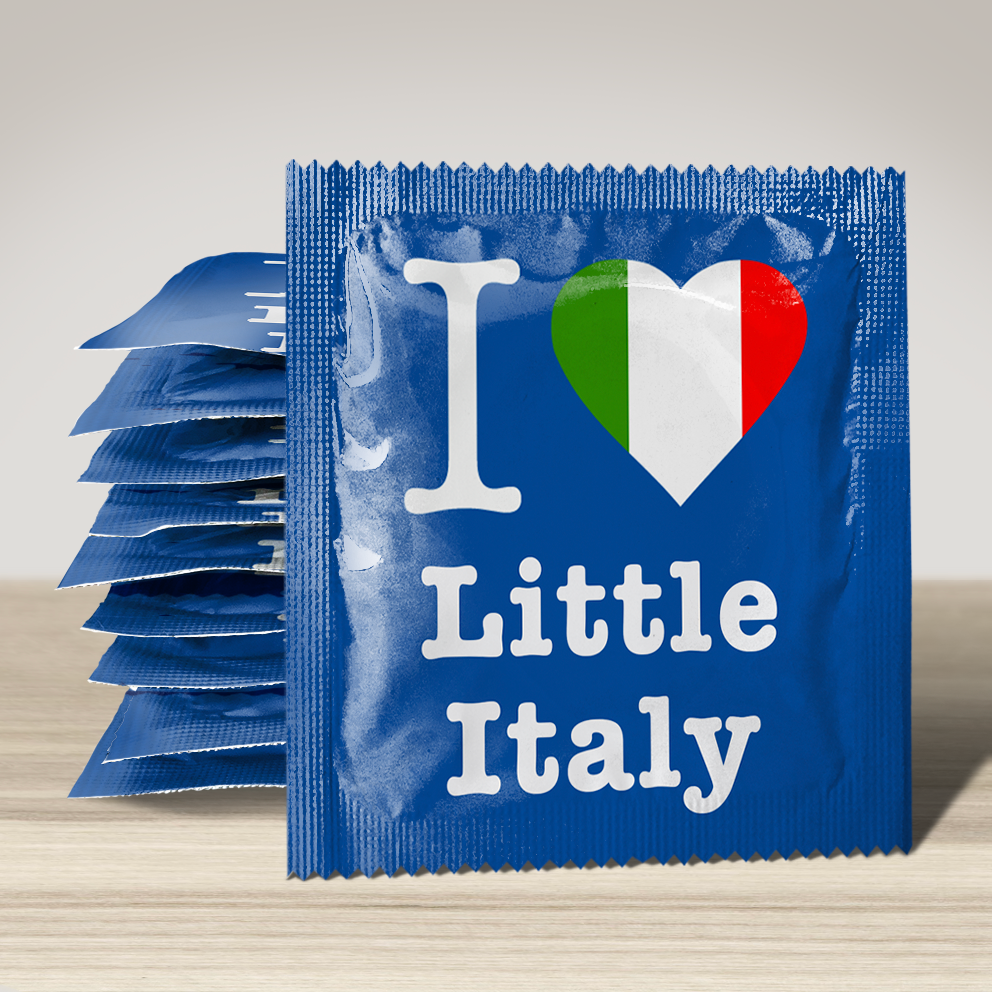Image of funny condom "I love little Italy", 10 units
