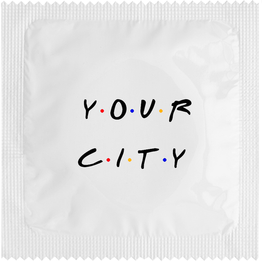 Image of funny condom "Your city Friends"