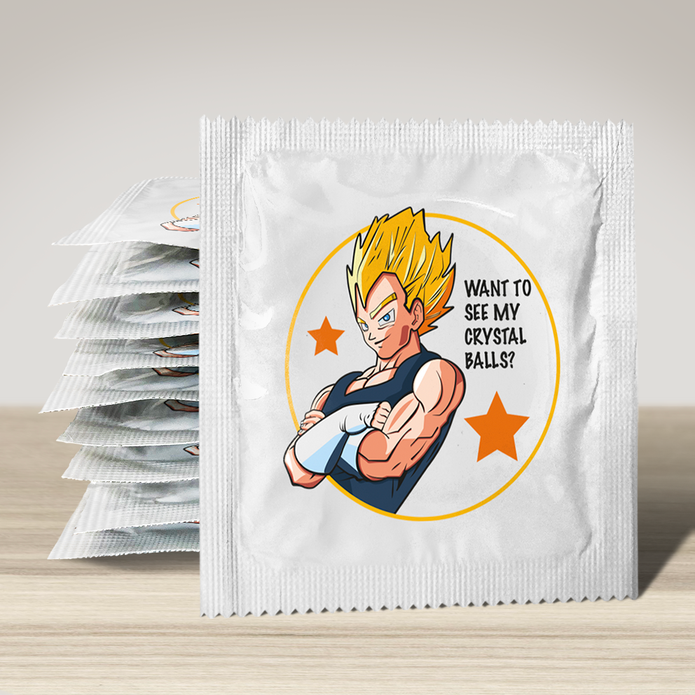 Image of funny condom "Want to see my cristal balls", 10 units