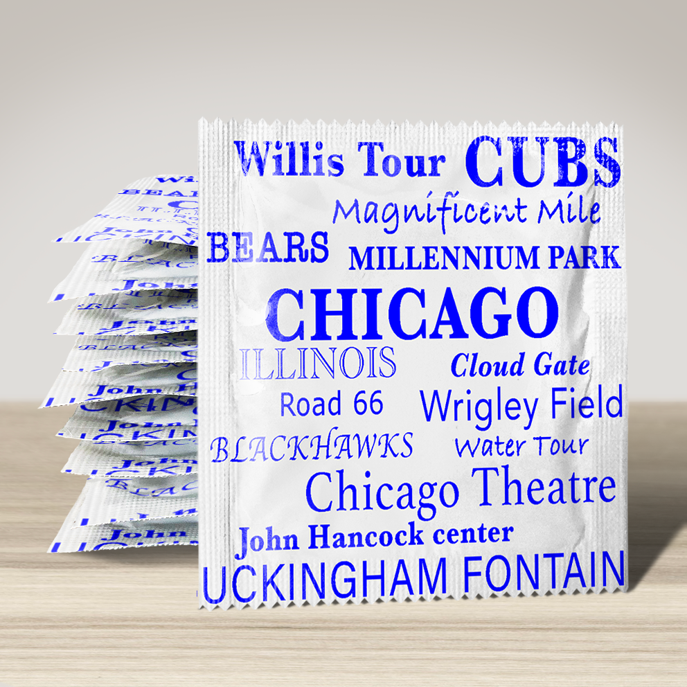 Image of funny condom "Chicago City", 10 units
