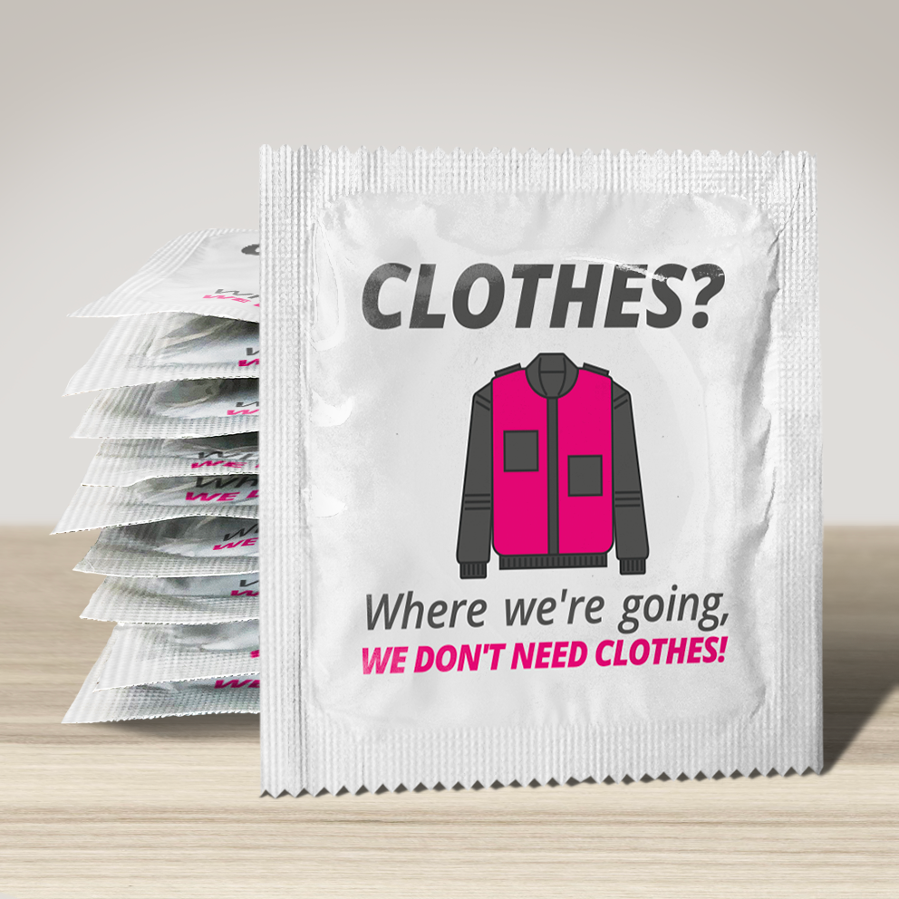 Image of funny condom "Clothes?", 10 units