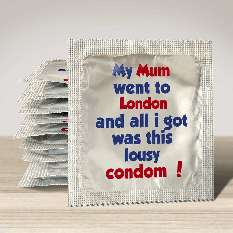 Image of funny condom "Mom Lousy Condom London", 10 units