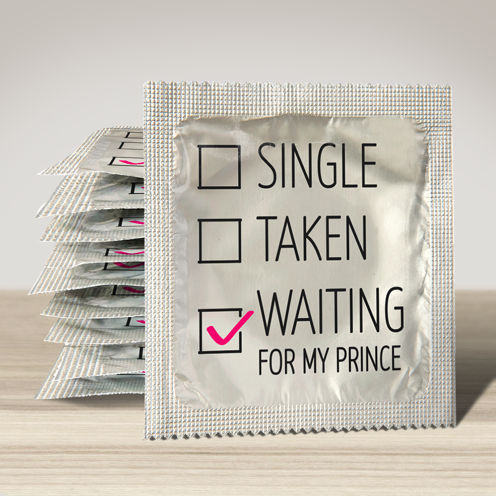 Image of funny condom "Waiting For My Prince", 10 units