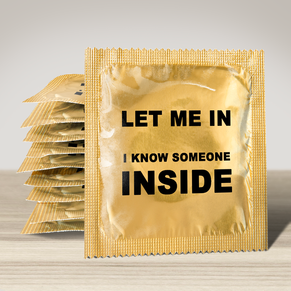 Image of funny condom "Let Me In", 10 units