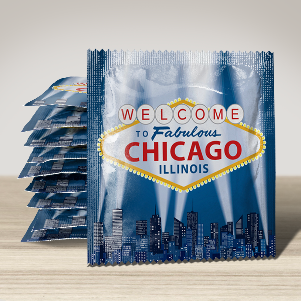 Image of funny condom "Fabulous Chicago", 10 units