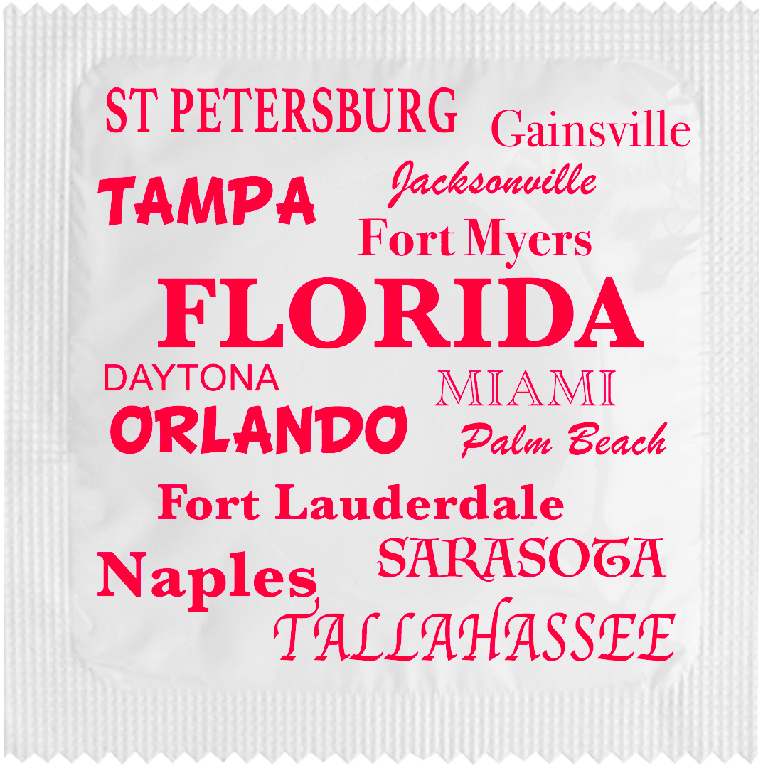 Image of funny condom "Florida patchwork"