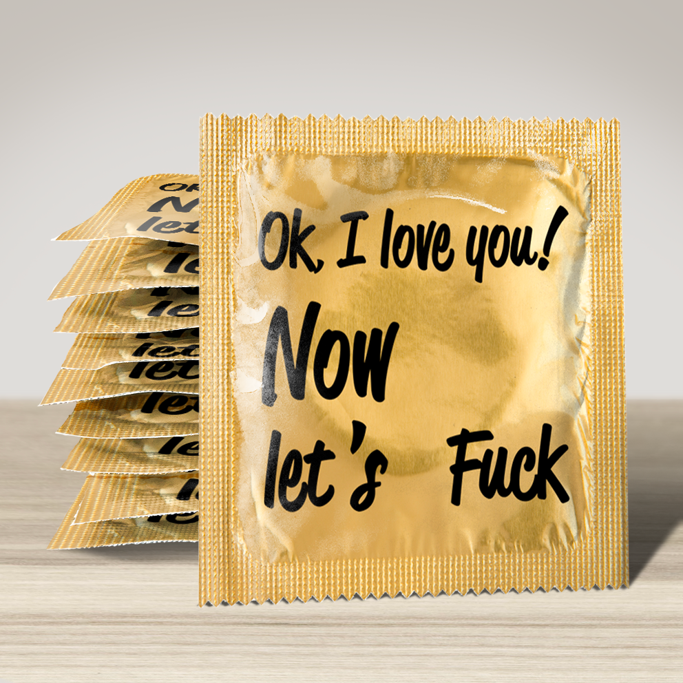 Image of funny condom "Ok I Love You ... Now Let's Fuck", 10 units