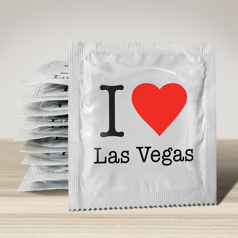 Image of funny condom "I Love Las Vegas", 10 units
