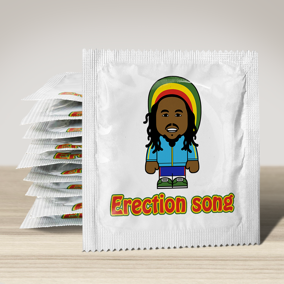 Image of funny condom "Erection Song", 10 units