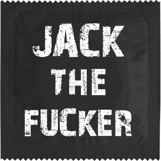 Image of funny condom "Jack The Fucker Letter"