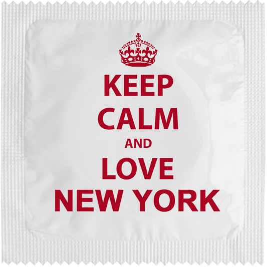 Image of funny condom "Keep Calm And Love New York"