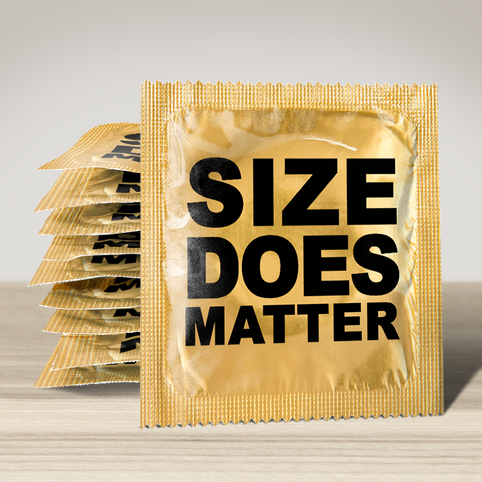 Image of funny condom "Size Does Matter", 10 units