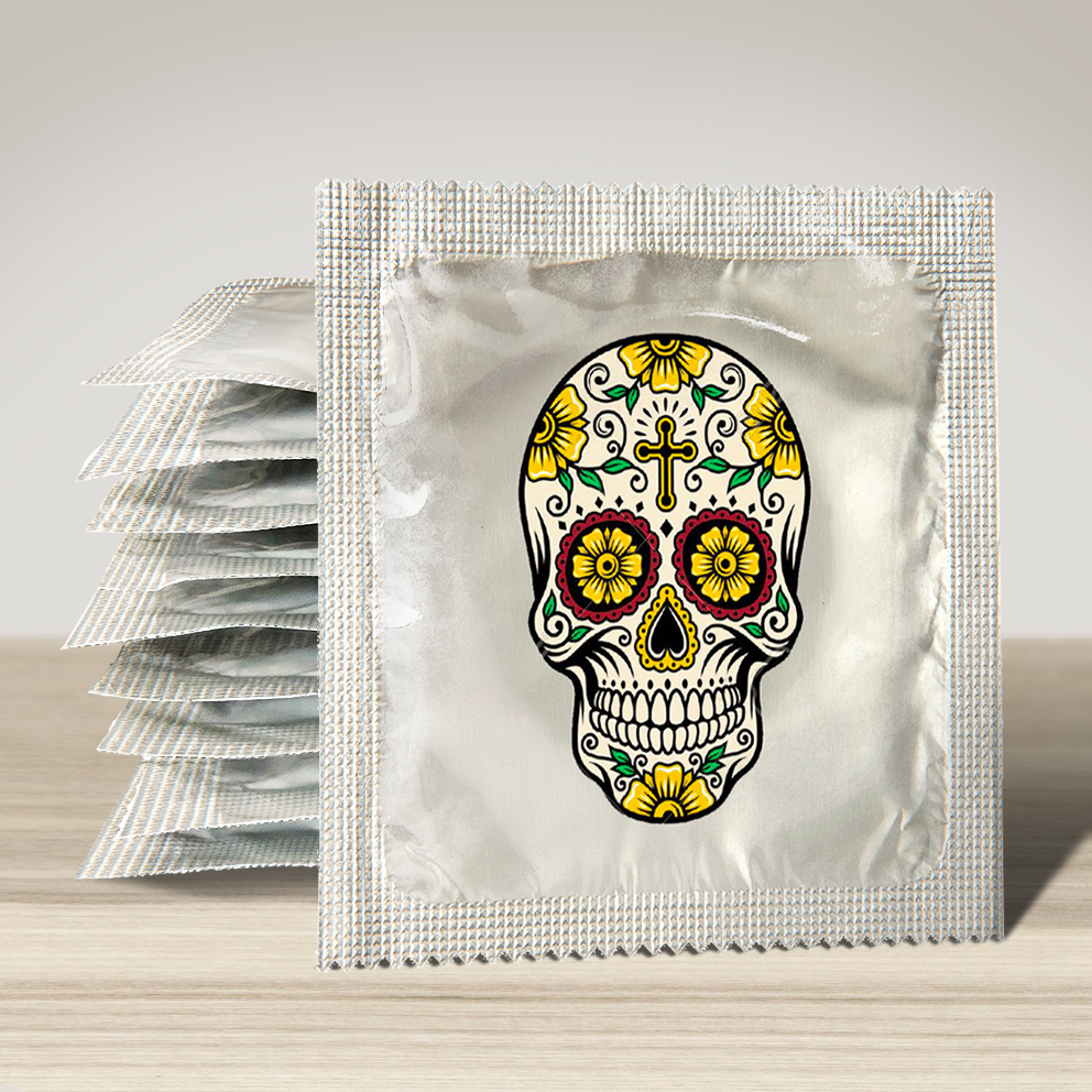 Image of funny condom "Skull 2", 10 units