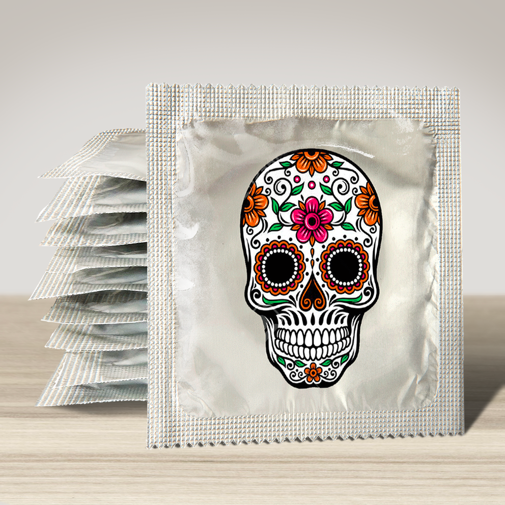 Image of funny condom "Skull 1", 10 units