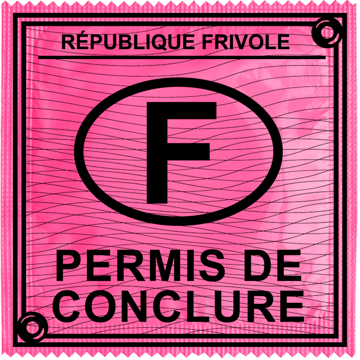 Image of funny condom "Permis de conclure"