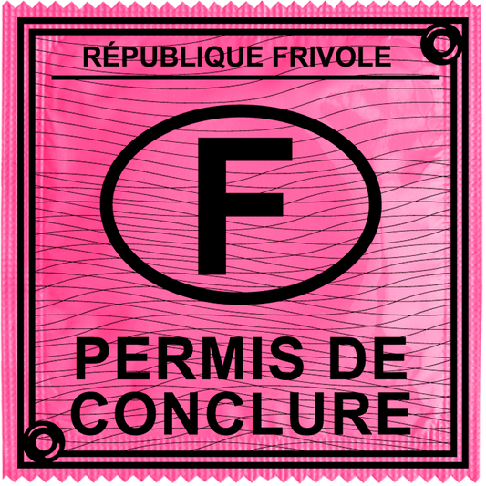 Image of funny condom "Permis de conclure"