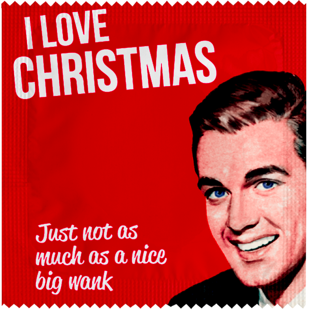 Image of funny condom "I Love Christmas"
