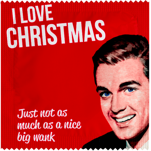 Image of funny condom "I Love Christmas"