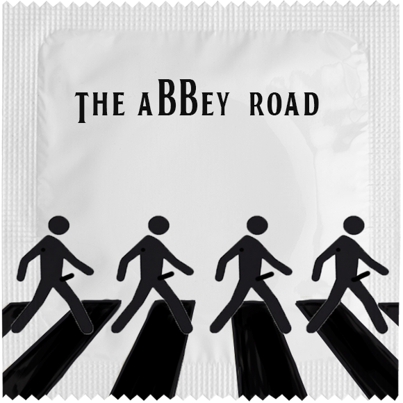 Image of funny condom "Abbey Road"