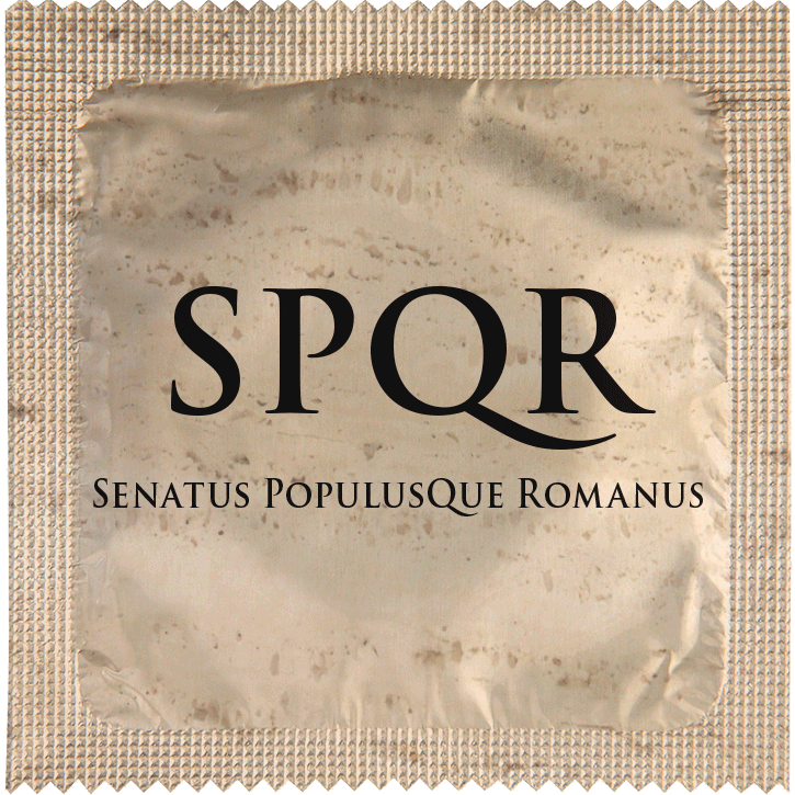 Image of funny condom "Spqr"