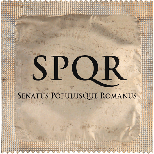 Image of funny condom "Spqr"