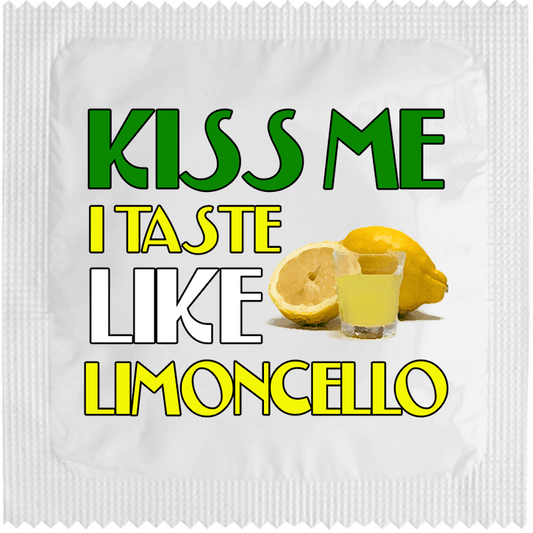 Image of funny condom "Kiss Me Limoncello"