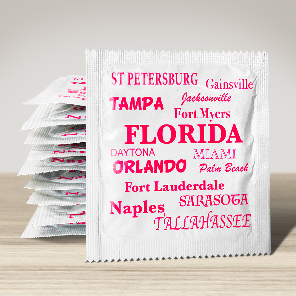 Image of funny condom "Florida patchwork", 10 units
