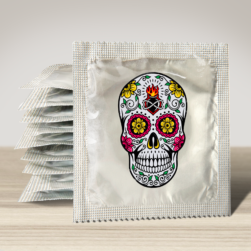 Image of funny condom "Skull 3", 10 units