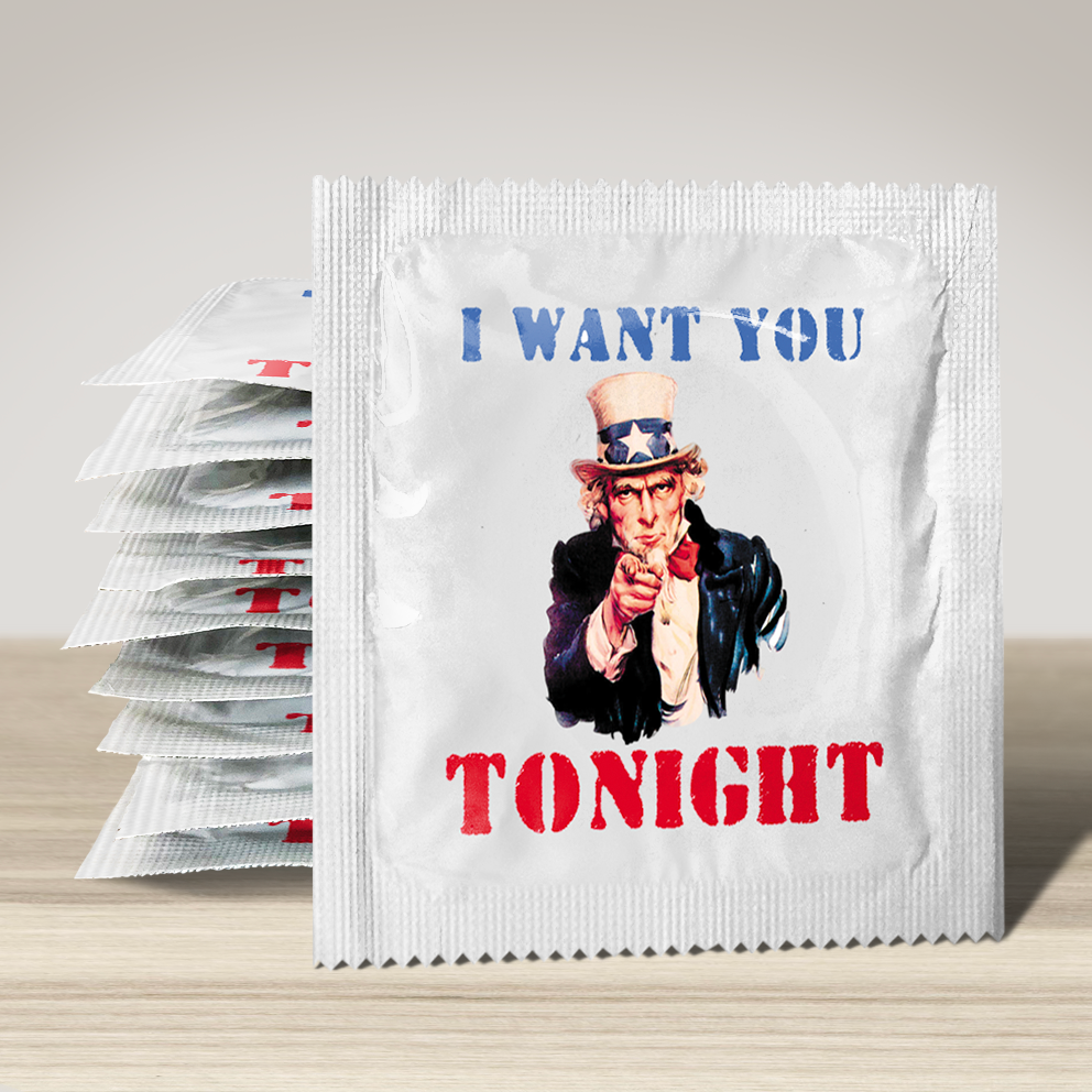 Image of funny condom "I want you tonight", 10 units