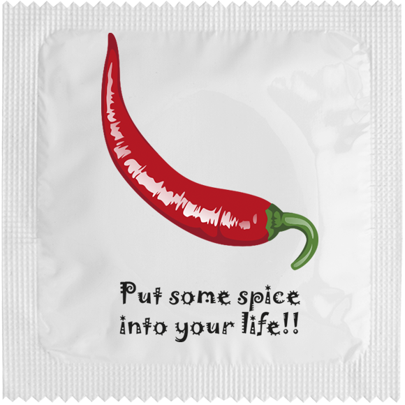 Image of funny condom "Put Some Spice Into Your Life"