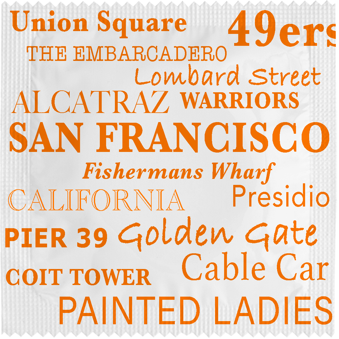 Image of funny condom "San Francisco City"