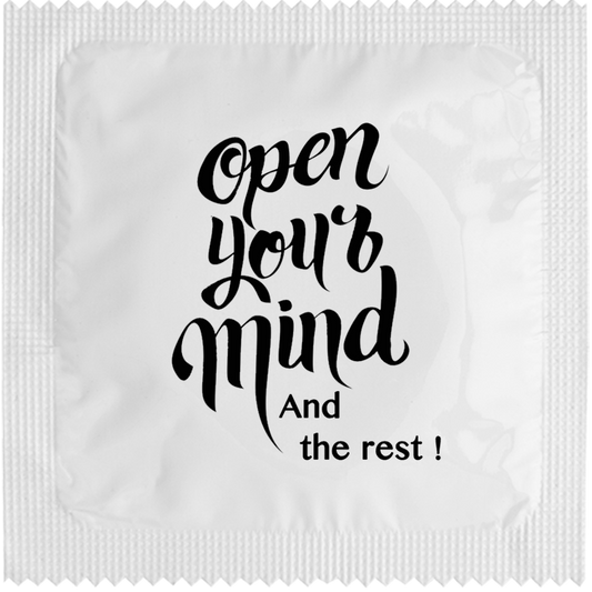 Image of funny condom "Open Your Mind"